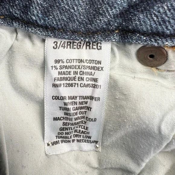 Vintage Y2K Aeropostale Skinny Flare Jeans Womens 3/4 Low Rise Distressed - Picture 7 of 11